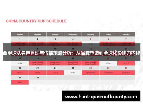 西甲球队名声管理与传播策略分析：从品牌塑造到全球化影响力构建