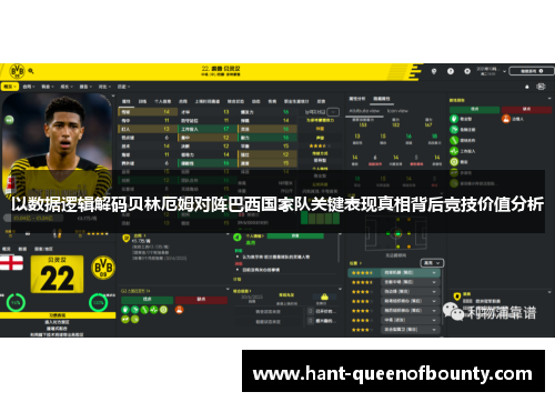 以数据逻辑解码贝林厄姆对阵巴西国家队关键表现真相背后竞技价值分析